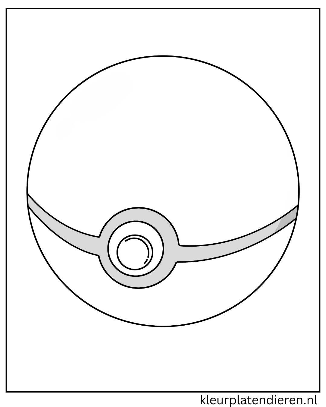 Pokeball kleurplaat