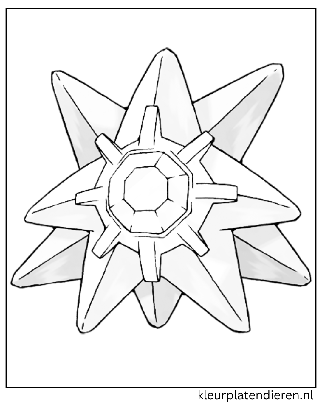 Starmie Pokemon kleurplaat