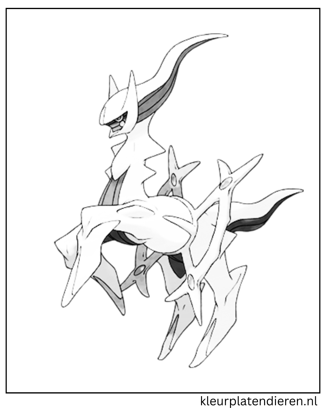 Arceus Pokemon kleurplaat