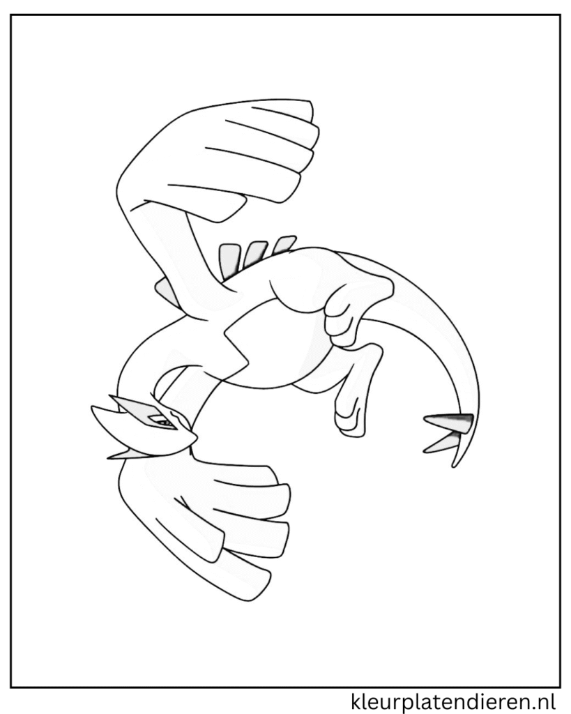 Lugia Pokemon kleurplaat
