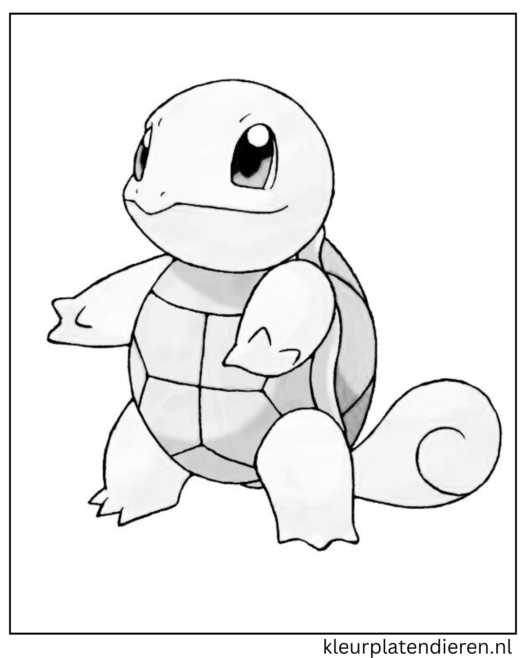 Squirtle kleurplaat