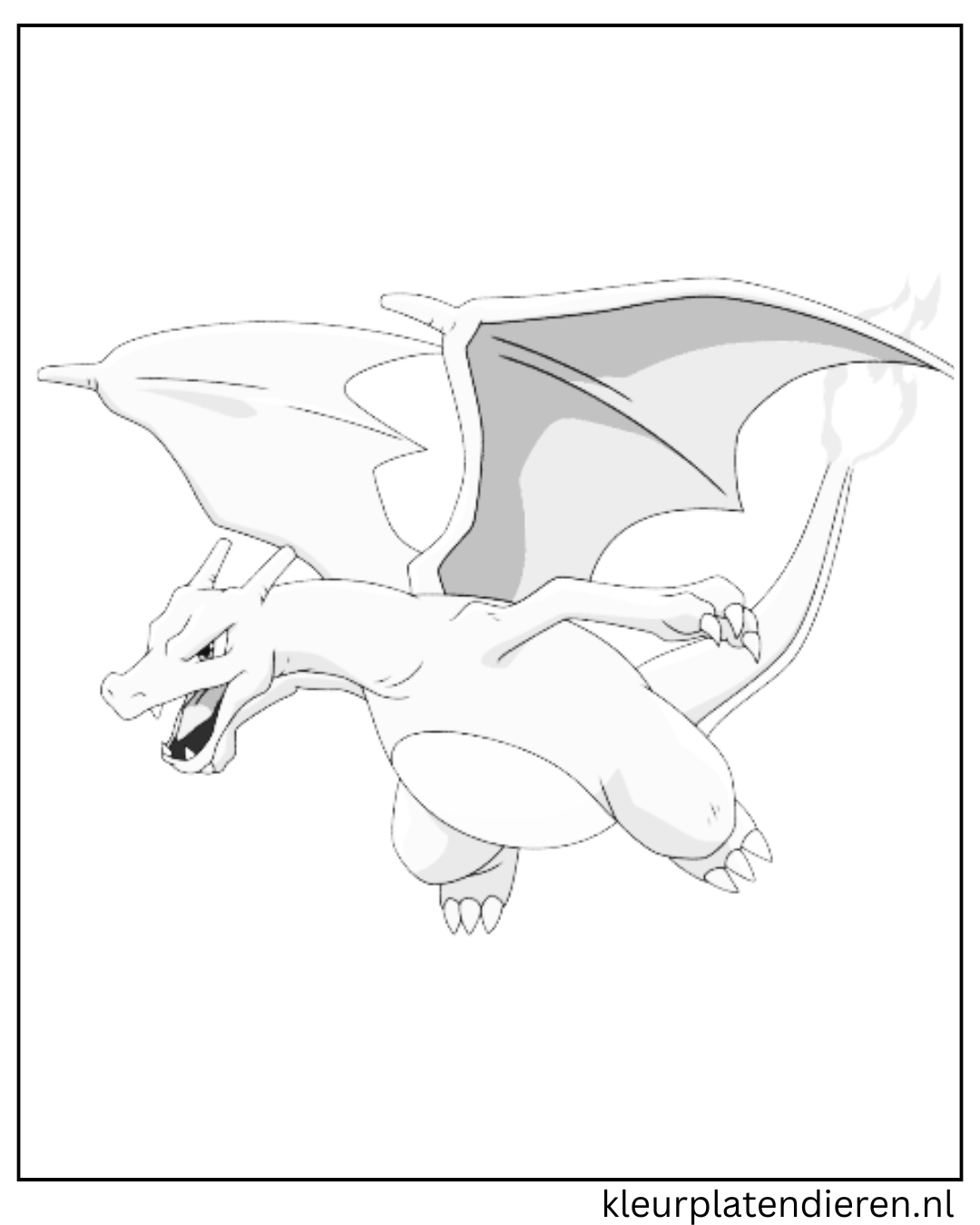 Charizard kleurplaat