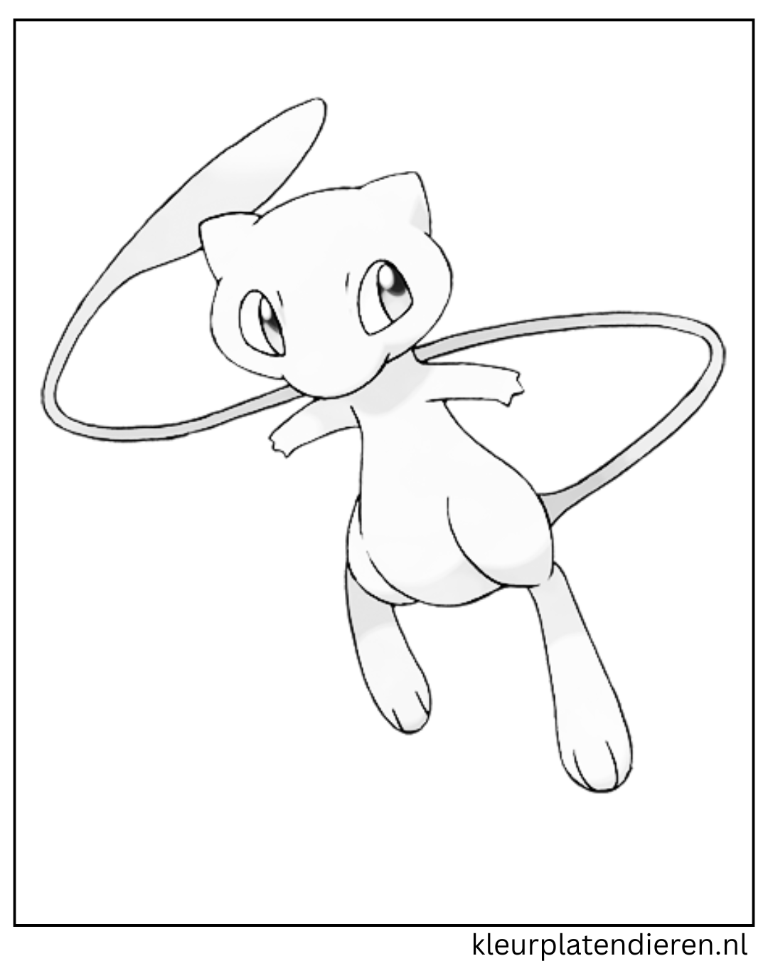 Mew Pokemon kleurplaat