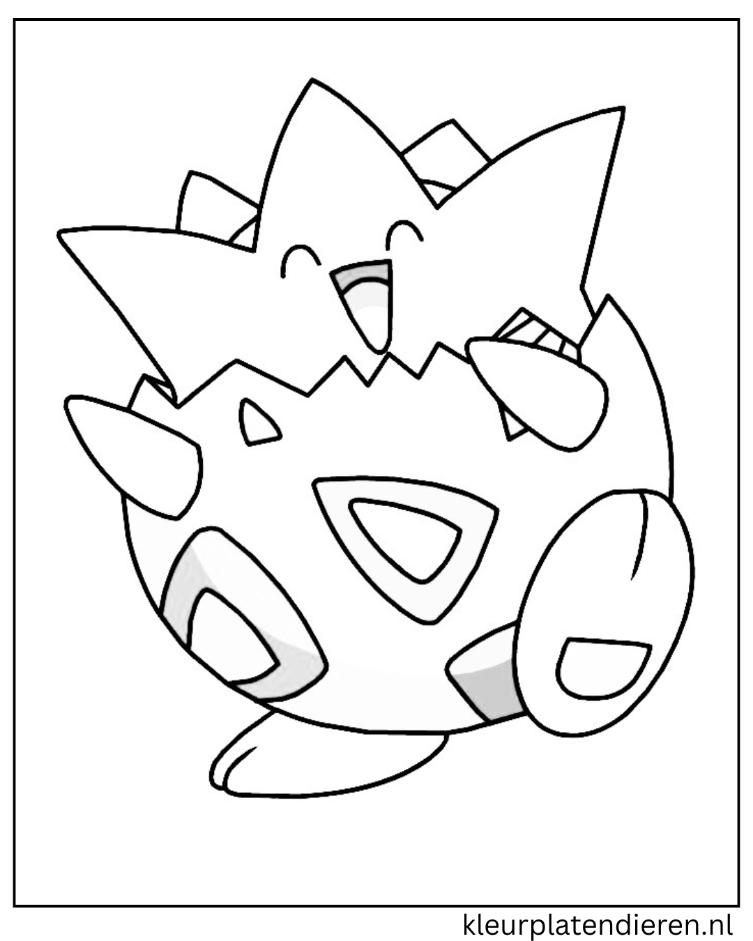 Togepi Pokemon kleurplaat